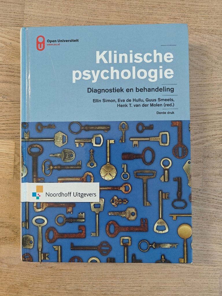 Klinische psychologie: Diagnostiek en behandeling, Simon, Hullu, Smeets et al., Ophalen of Verzenden, Gamma, WO