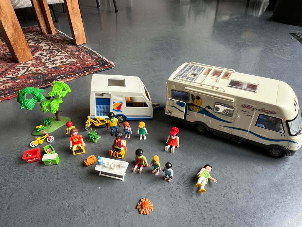 Playmobil Camper, Caravan en Toebehoren Set, Ophalen of Verzenden, Gebruikt, Complete set
