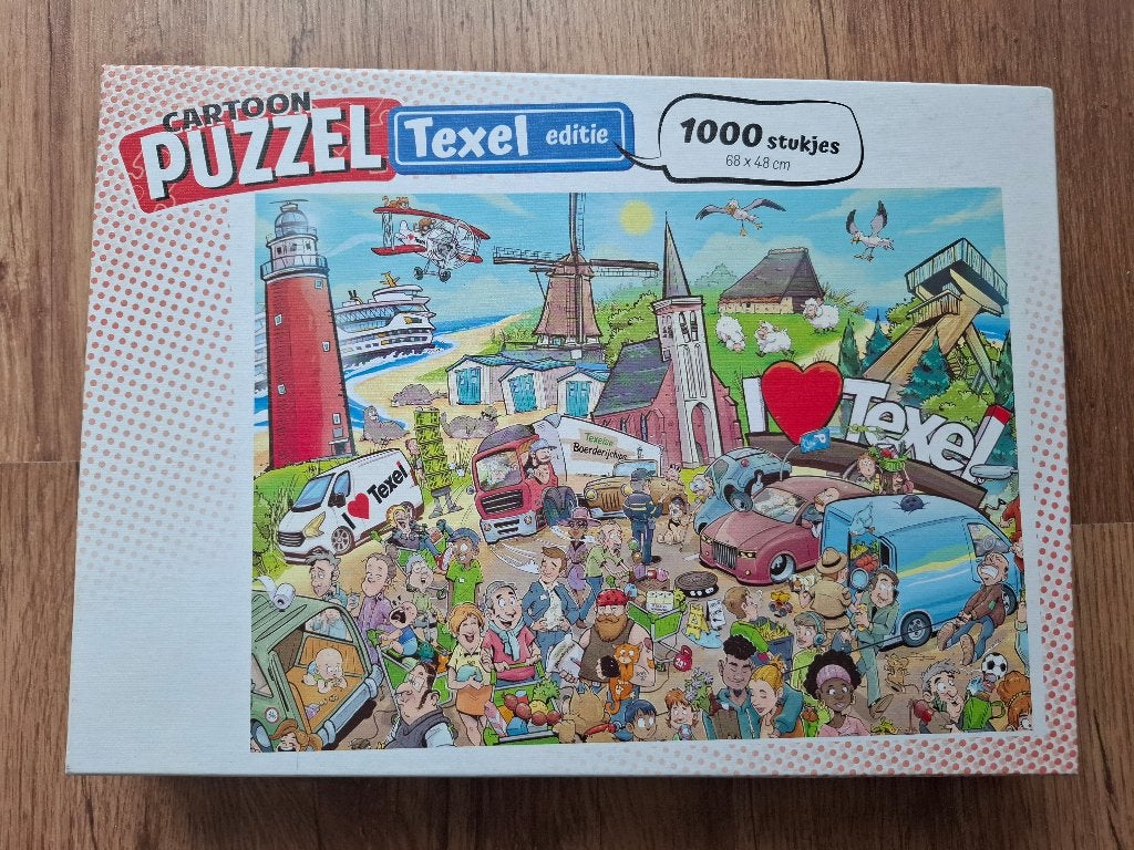 I LOVE TEXEL Puzzel - 1000 Stukjes, Ophalen of Verzenden, 500 t/m 1500 stukjes, Zo goed als nieuw, Legpuzzel