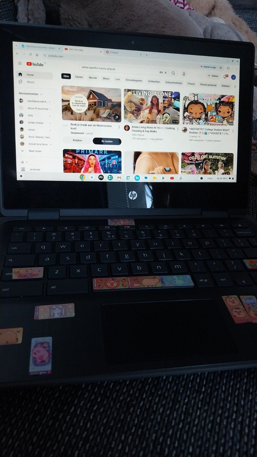 Chromebook HP, 14 inch, 4 GB of minder, Touchscreen, Zo goed als nieuw