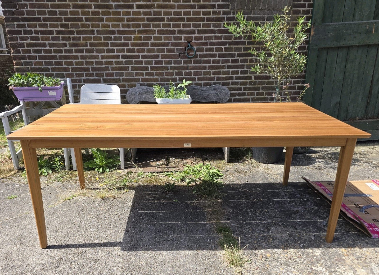 TUINTAFEL (200x100 cm), Tuin en Terras, Tuintafels, Ophalen, Zo goed als nieuw, Rechthoekig, Teakhout