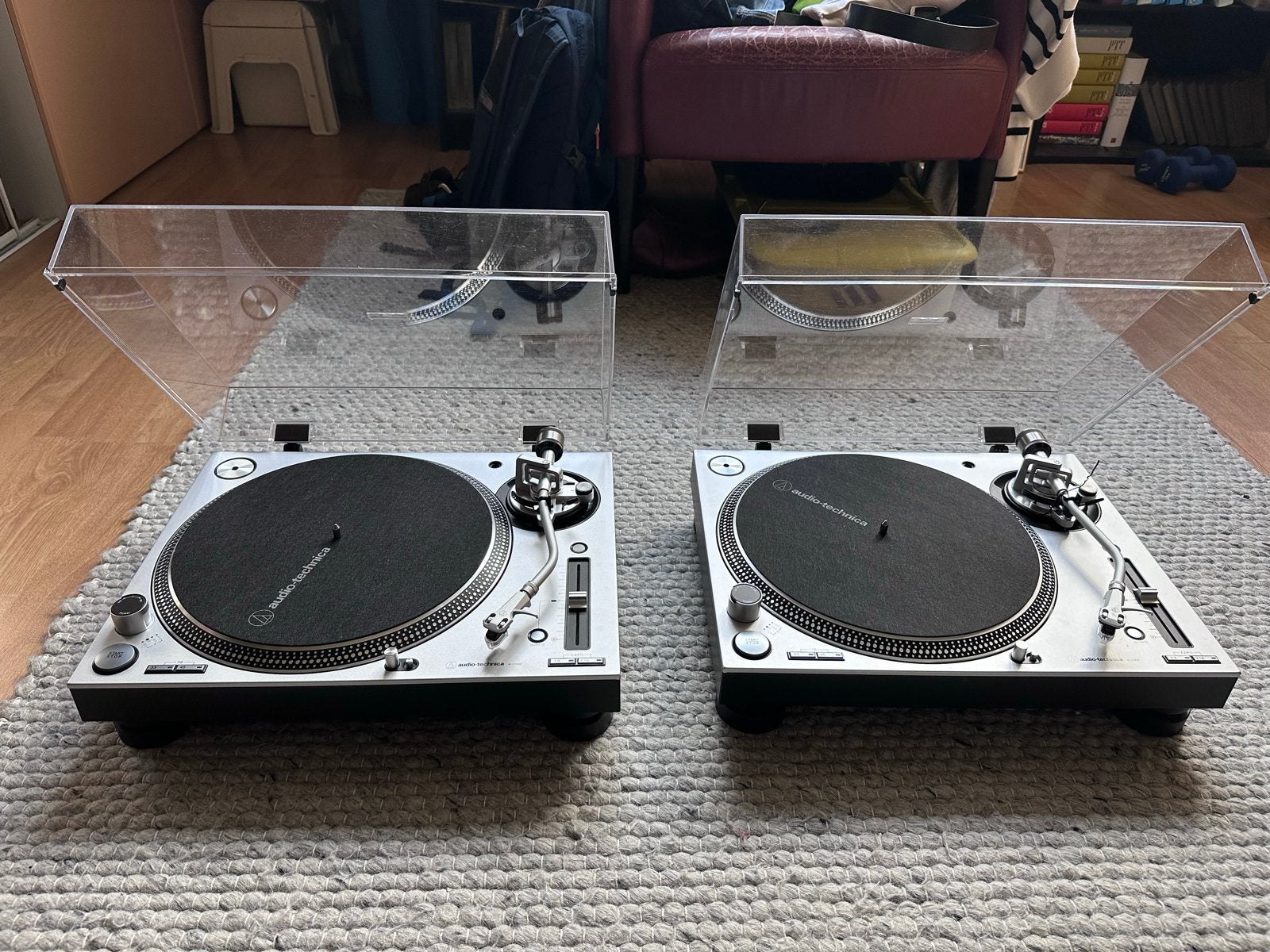 Audio-Technica AT-LP140XP Platenspelers (2 stuks), Pitch-regelaar, Zo goed als nieuw, Platenspeler, Ophalen