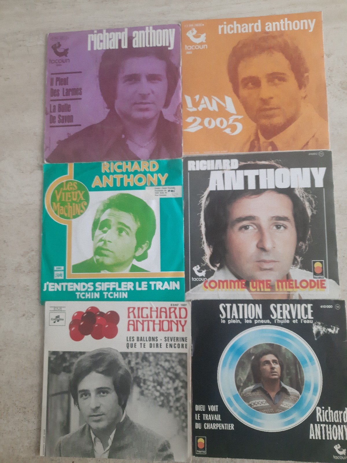 20x vinyl singels van Richard Anthony, Ophalen of Verzenden, Zo goed als nieuw, Pop
