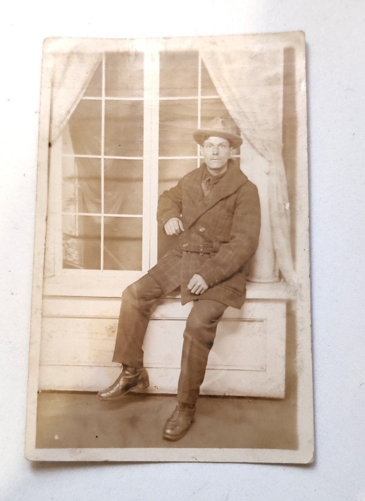  Oude foto Nederlandse man in Ohio VS circa 1900, Foto, Ophalen of Verzenden, Zo goed als nieuw, Voor 1940