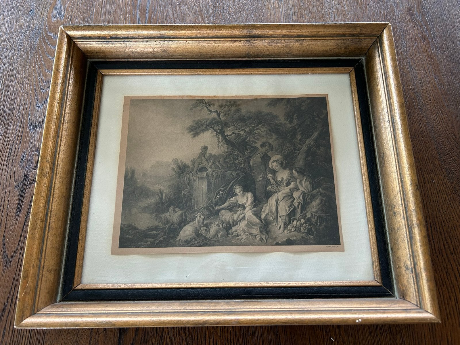 François Boucher prent, schilderij, tekening in mooie lijst, Bijzondere lijst, Overige technieken, Ophalen of Verzenden, Vintage