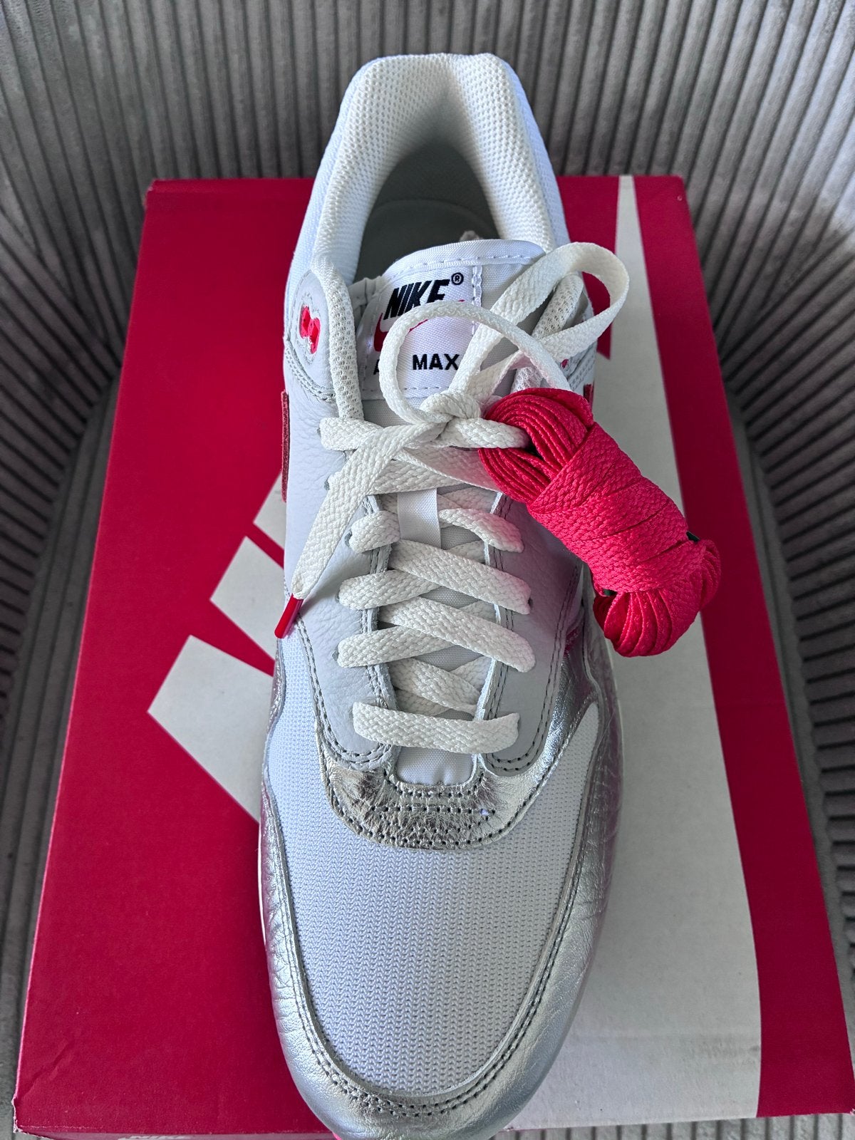 Nike Air Max 1 PRM "Hot Sauce" - Maat 44,5, Ophalen of Verzenden, Nieuw, Overige kleuren, Sneakers of Gympen
