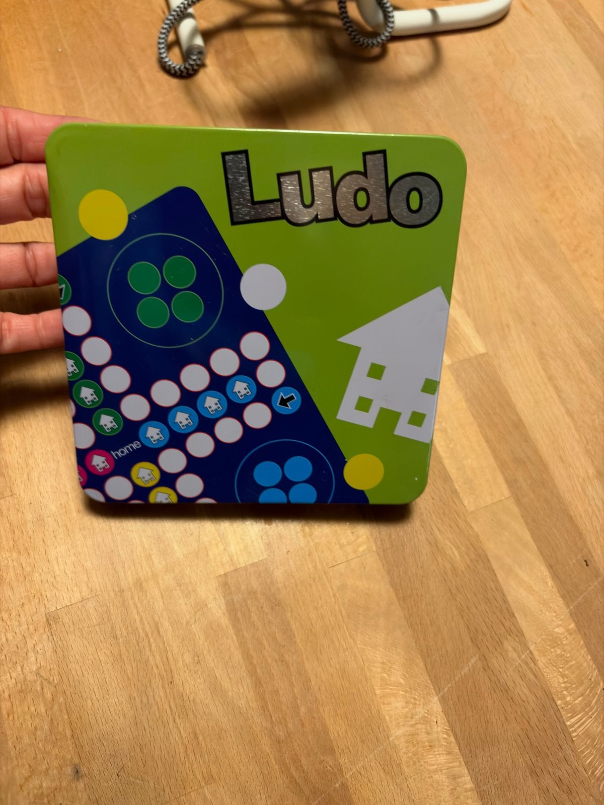 Ludo Reisspel in blik - Zo goed als nieuw, Hobby en Vrije tijd, Drie of vier spelers, Ophalen of Verzenden, Zo goed als nieuw