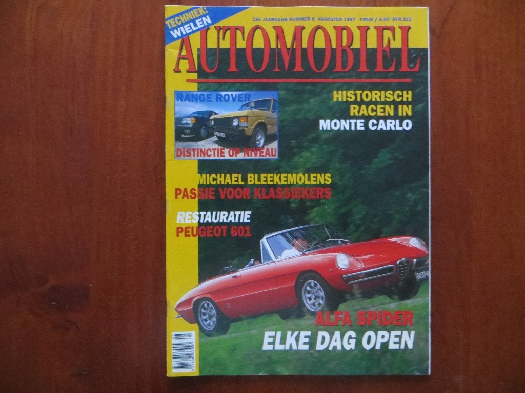 Het Automobiel 8 1997 Peugeot 601, Range Rover, Alfa Spider, Ophalen of Verzenden, Nieuw, Alfa Romeo