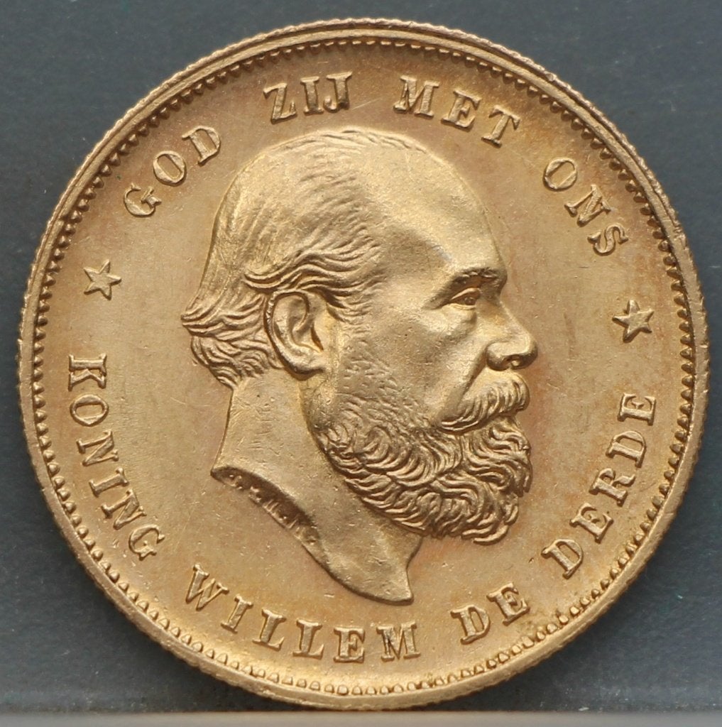 10 gulden 1876 - gouden tientje 1876 Willem 3, Koning Willem III, Losse munt, 10 gulden, Goud