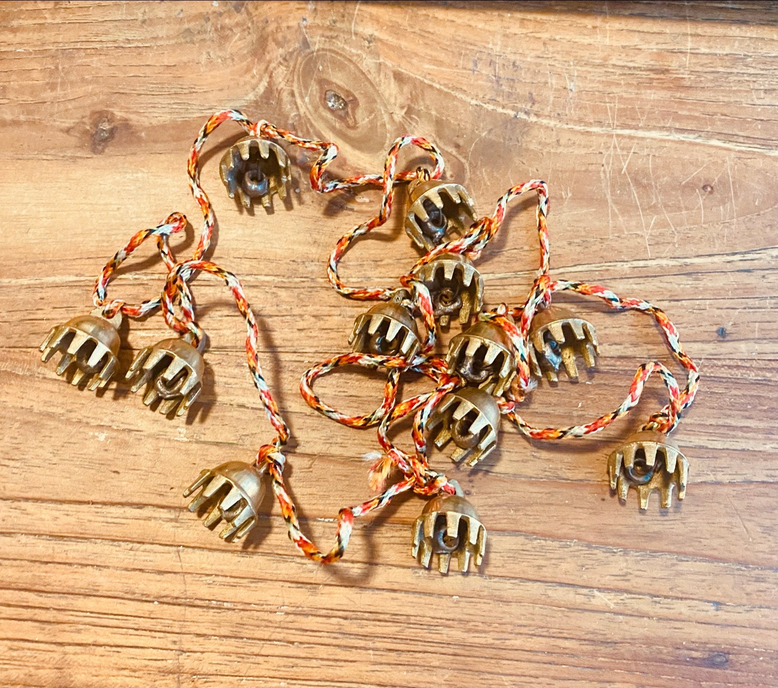 Decoratief belkoord met messing bellen uit India, Ophalen of Verzenden