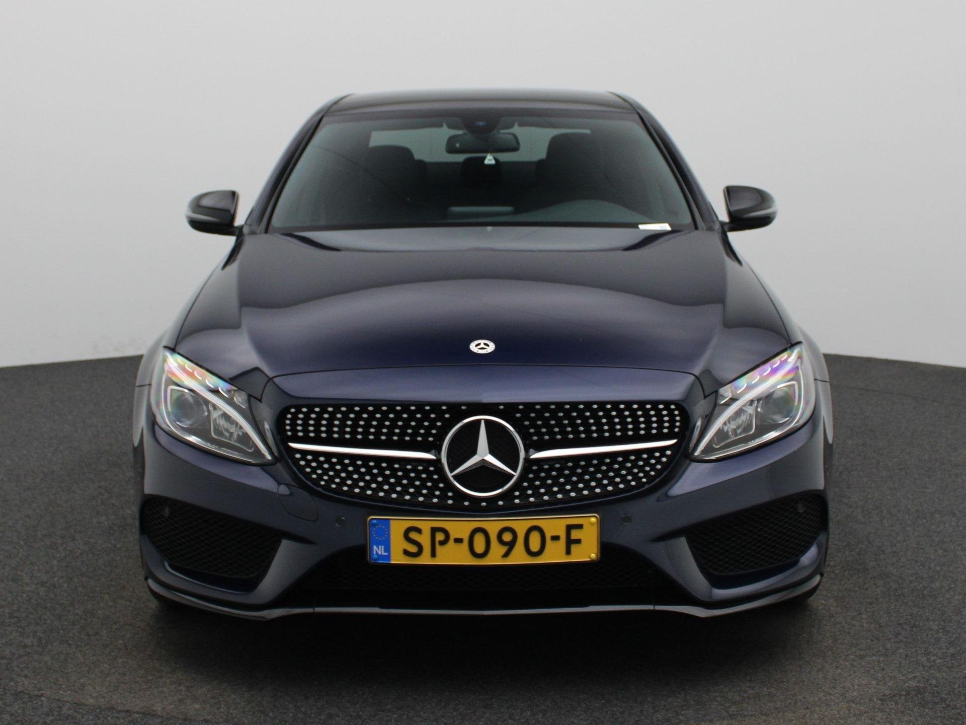 Mercedes-Benz C-klasse 180 Sport Edition Premium Plus | Auto, Automaat, 12 maanden, Blauw, Leder en Stof