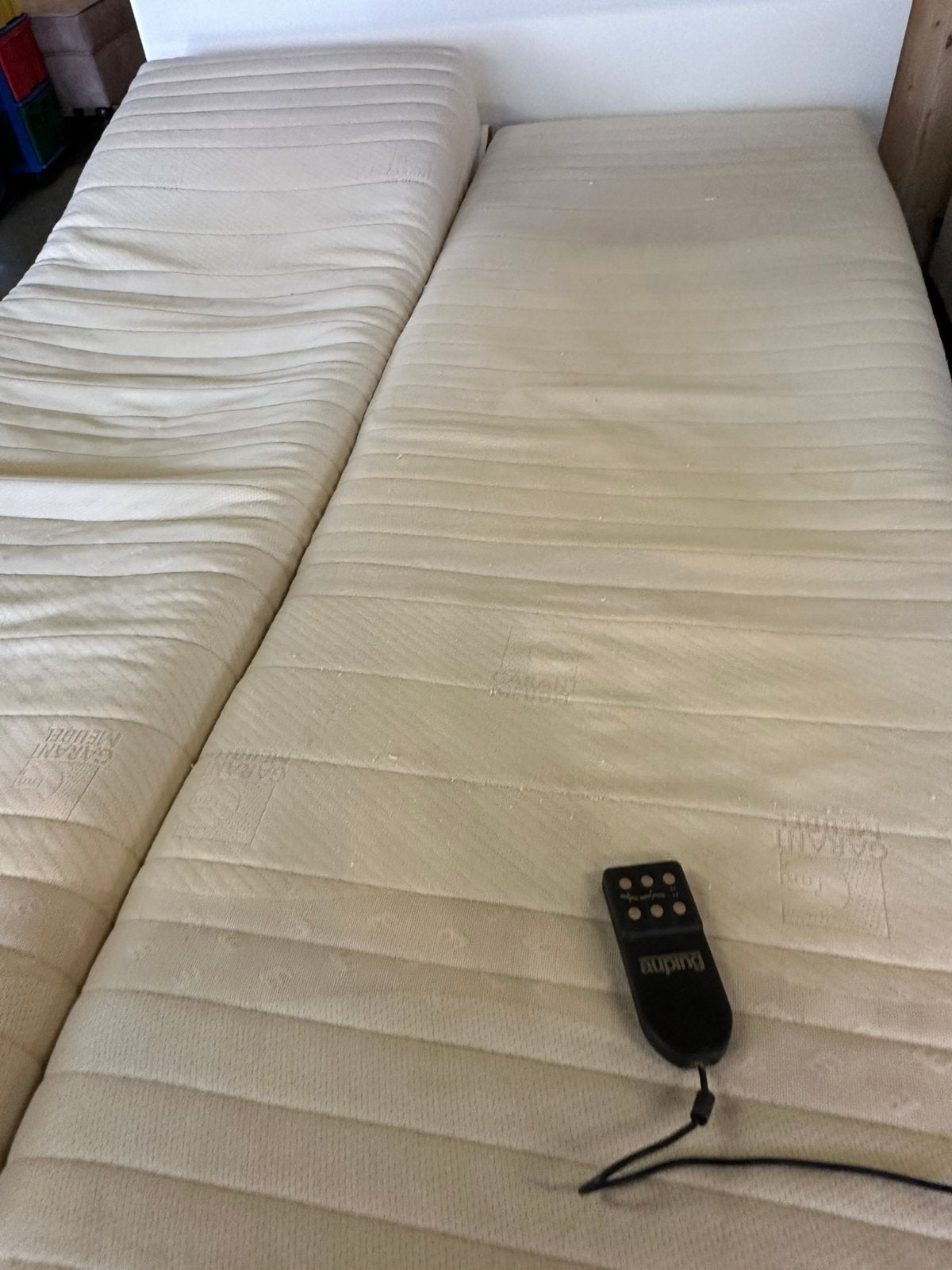2 persoons bed elektrisch auping bodem, Ophalen, Gebruikt, C, Tweepersoons