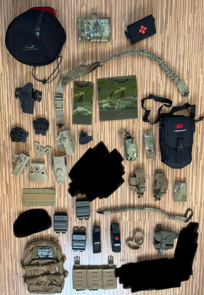 Diverse moderne militaria spiritus 3m peltor taiga sling sof, Verzamelen, Militaria | Algemeen, Ophalen of Verzenden, Landmacht