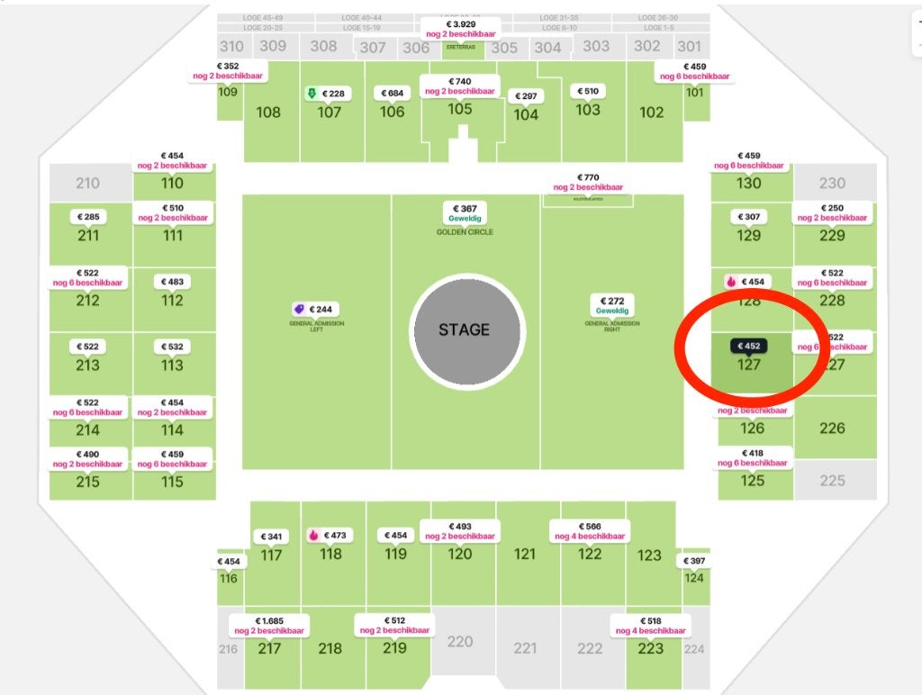 KANYE WEST - 6 JUNI - 4 TICKETS NAAST ELKAAR - RANG 1 GOLD, Tickets en Kaartjes, Drie personen of meer, Juni