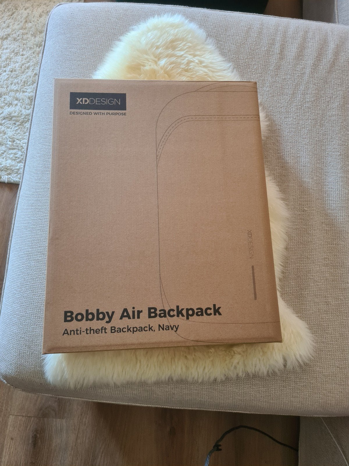 Bobby Air backpack anti theft navy blue, Ophalen of Verzenden, Nieuw, 13 inch of meer, Bescherming voor- en achterkant
