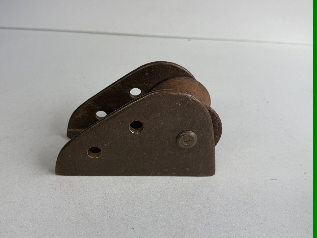 Bronzen Ankerrol / boegrol met tufnol schijf 155 mm,, Ophalen of Verzenden, Gebruikt, Lijn of Blok