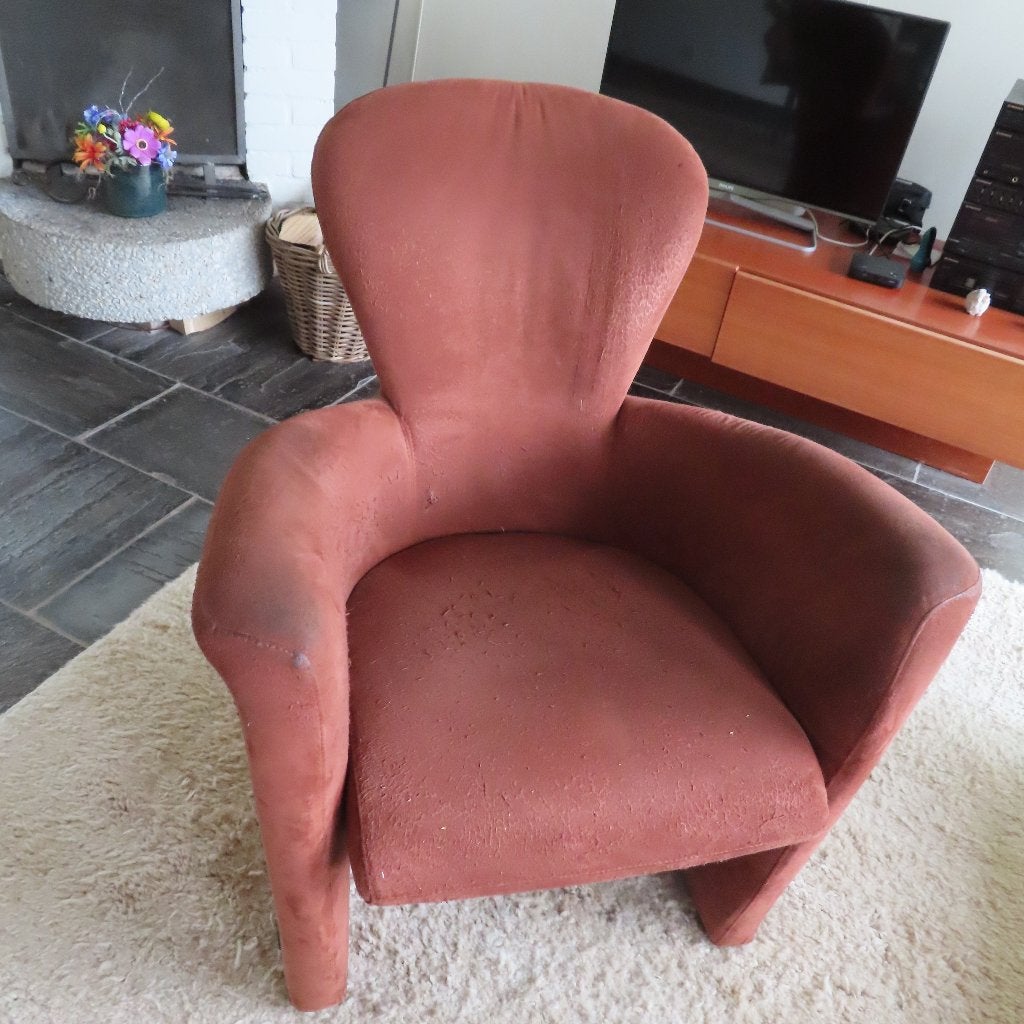 Leolux Amphora 2 fauteuils + hocker voetenbankje, Ophalen, Gebruikt, 75 tot 100 cm, Comfortabel,