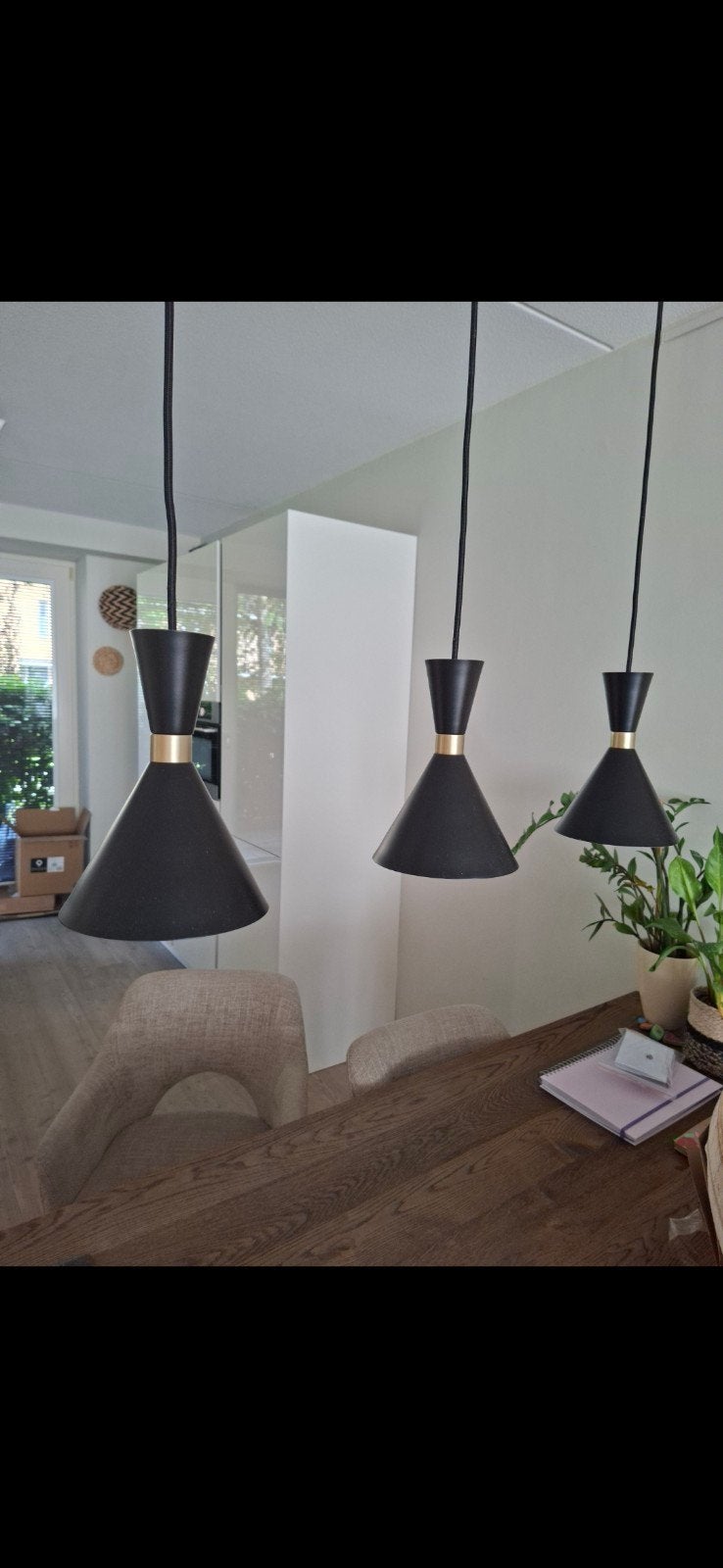 hang lampen 3 stuks, Ophalen, Zo goed als nieuw, Metaal, Modern