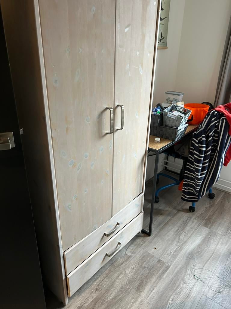 Flexa white wash kledingkast, Huis en Inrichting, Kasten | Kledingkasten, Zo goed als nieuw, 150 tot 200 cm, 50 tot 75 cm, 50 tot 100 cm