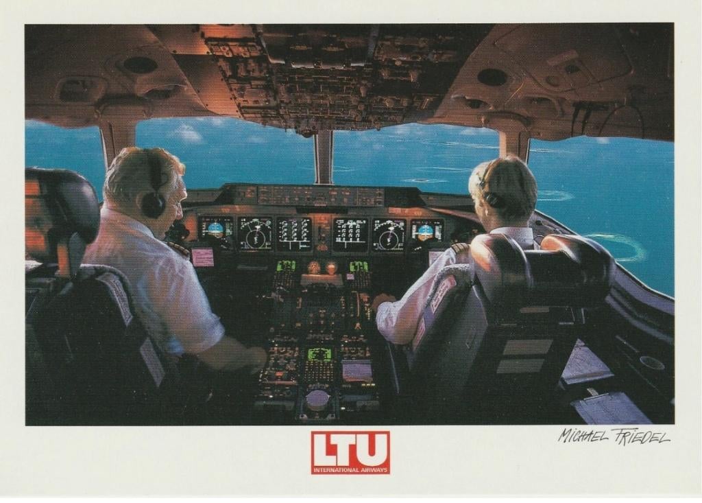 LTU MD-11 cockpit ansichtkaart (airline issue), Ophalen of Verzenden, Nieuw, Kaart, Foto of Prent