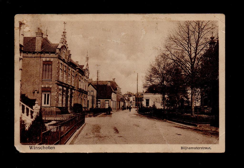 Winschoten,1927. Blijhamsterstraat., Verzenden, 1920 tot 1940, Gelopen, Groningen