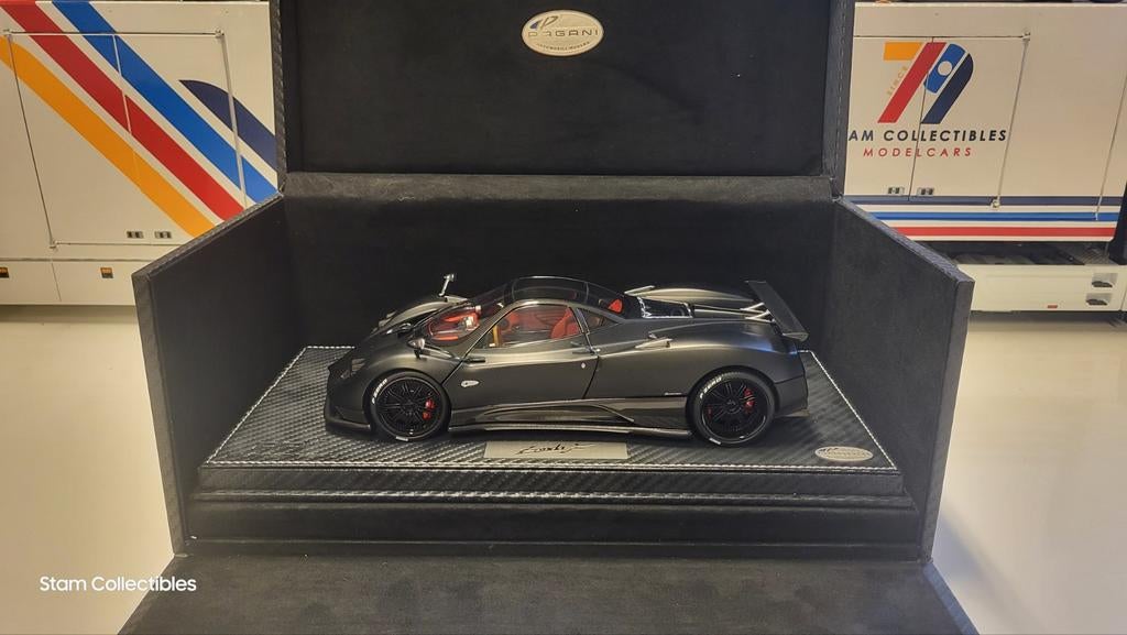 BBR Almost Real Pagani Zonda F Matt Black - 2005, Hobby en Vrije tijd, Modelauto's | 1:18, Overige merken, Auto, Ophalen of Verzenden
