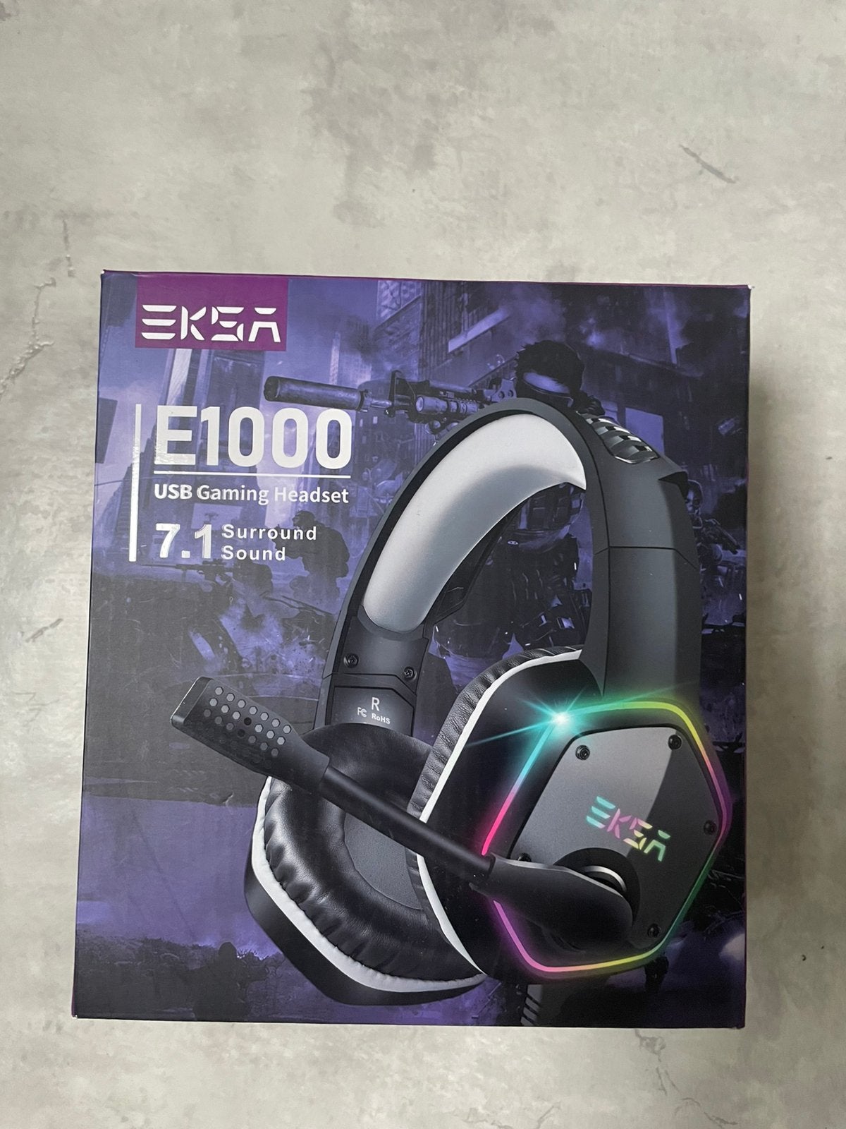 EKSA E1000 USB Gamung Headset, Computers en Software, Ophalen of Verzenden, Over-ear, Bedraad, Gaming headset
