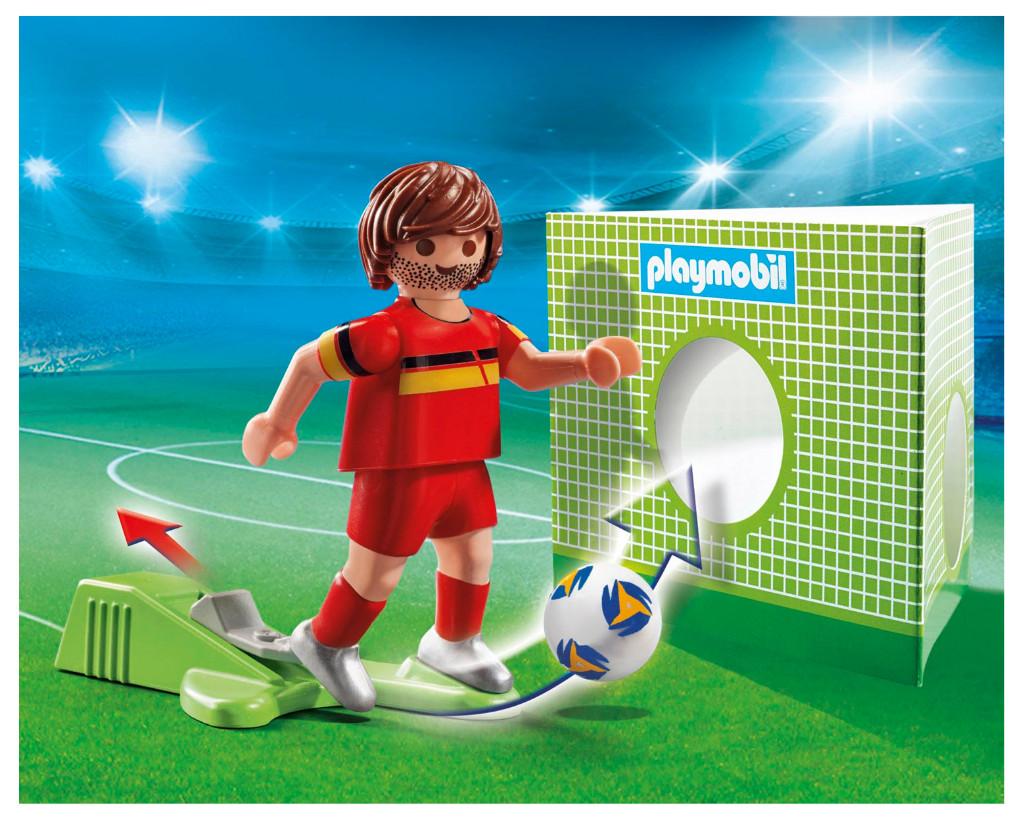 PLAYMOBIL 70483 Sport Action Voetbalspeler Belgie 8 delig, Ophalen of Verzenden, Nieuw, Complete set