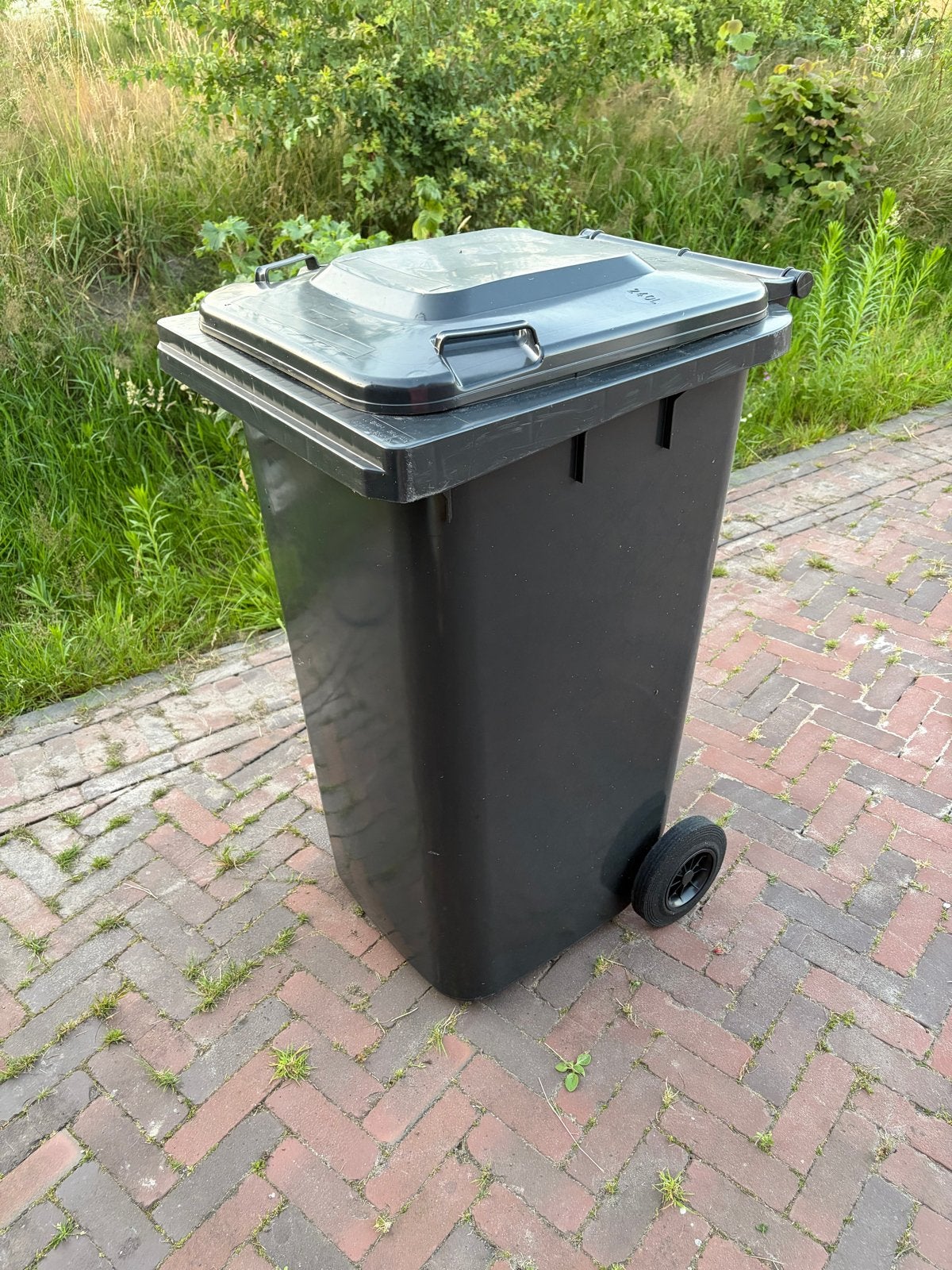 Grijze container 240L - Afvalbak met wielen, 40 liter of meer, Ophalen, Gebruikt, Kunststof