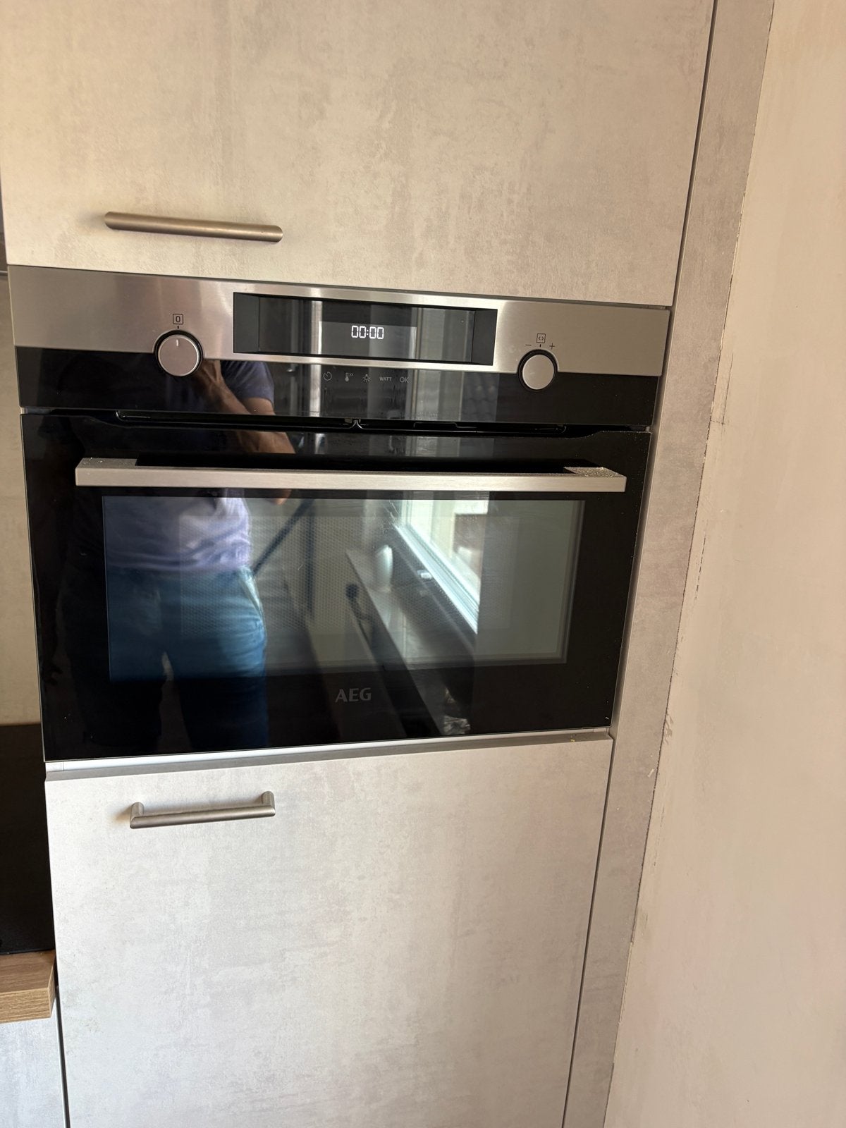AEG KMK565060M Combi-oven - Zo goed als nieuw, AEG, Ophalen of Verzenden, Inbouw, Magnetronfunctie