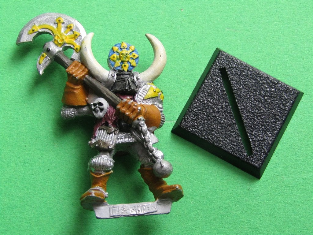 Chaos Warriors Command Group Champion., Hobby en Vrije tijd, Wargaming, Met verf, Verzenden, Figuurtje(s), Warhammer
