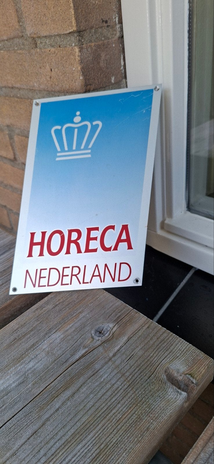 Horeca deurpost bordje, Verzamelen, Merken en Reclamevoorwerpen, Reclamebord, Ophalen