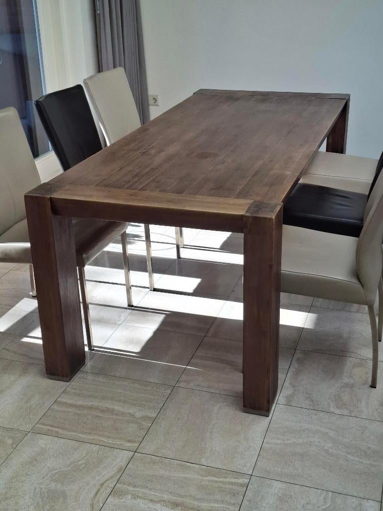 Eettafel, Huis en Inrichting, Tafels | Eettafels, Ophalen, Eikenhout, 200 cm of meer, 50 tot 100 cm