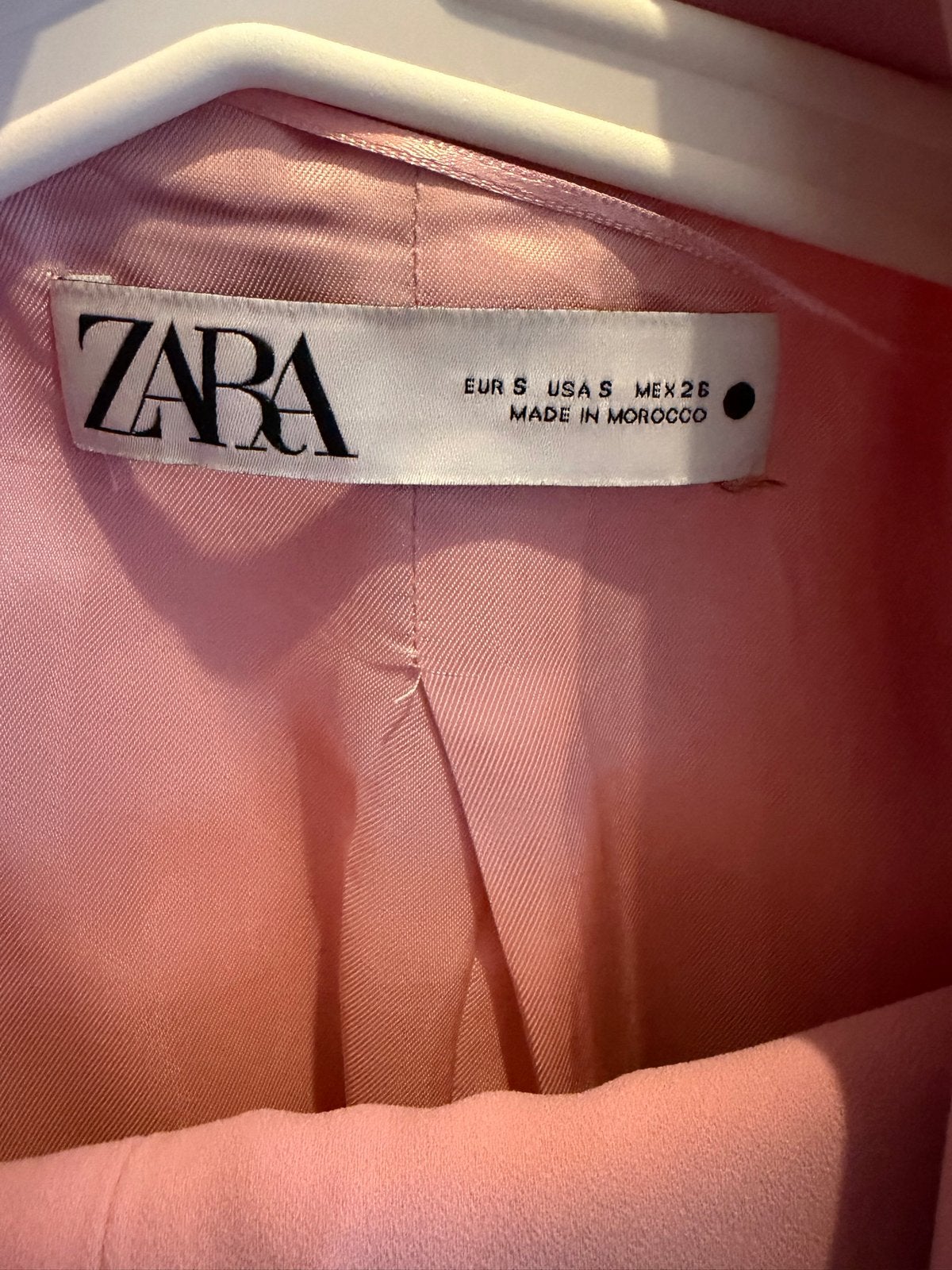 Zara roze blazer en broek - Maat S, Ophalen, Zo goed als nieuw, Jasje, Roze