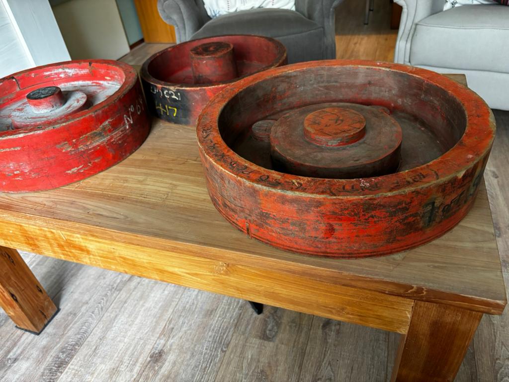 Houten wiel mallen wagenwiel mal, Antiek en Kunst, Ophalen