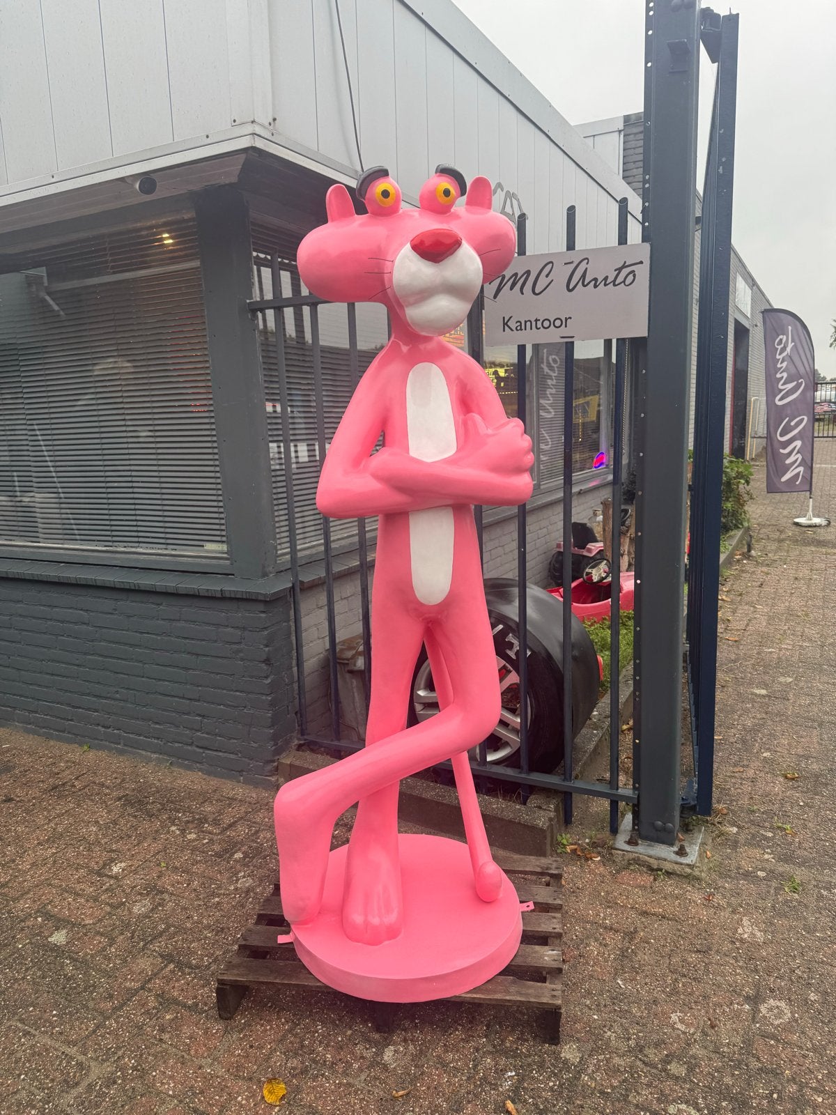 Grote Roze Pink Panter Beeld - Blikvanger !, Ophalen, Gebruikt, Dier