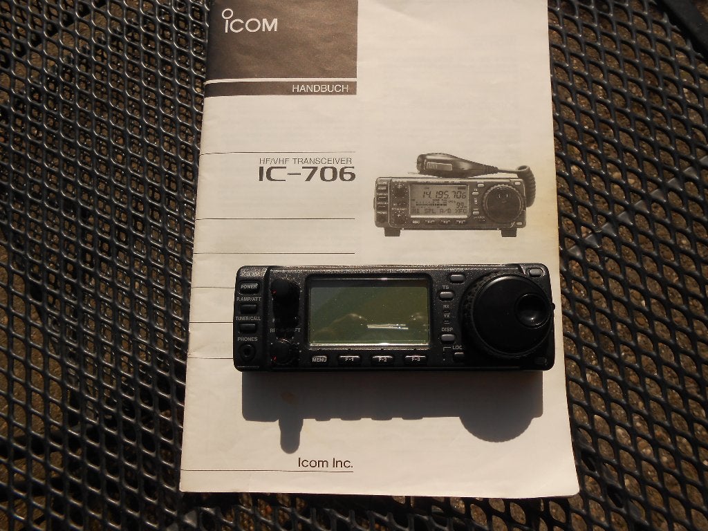 Icom IC-706 voorfront en DL handbuch, Ophalen, Zo goed als nieuw, Zender en Ontvanger