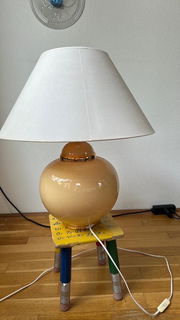 Vintage Rondo Socle De Lampe PM Tafellamp - Made in France, Ophalen, Gebruikt, Overige materialen, 50 tot 75 cm