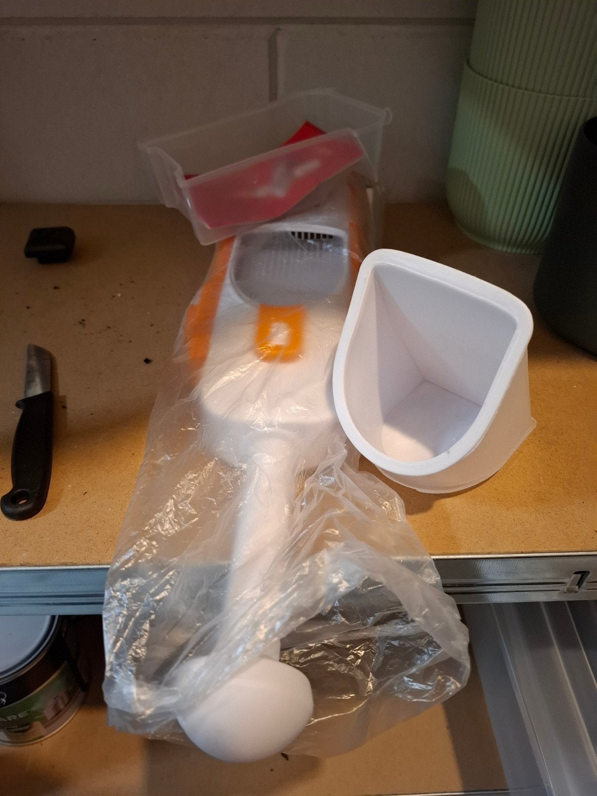 Snijapparaat voor komkommer met gebruiksaanwijzing, Ophalen, Overige typen, Kunststof, Zo goed als nieuw