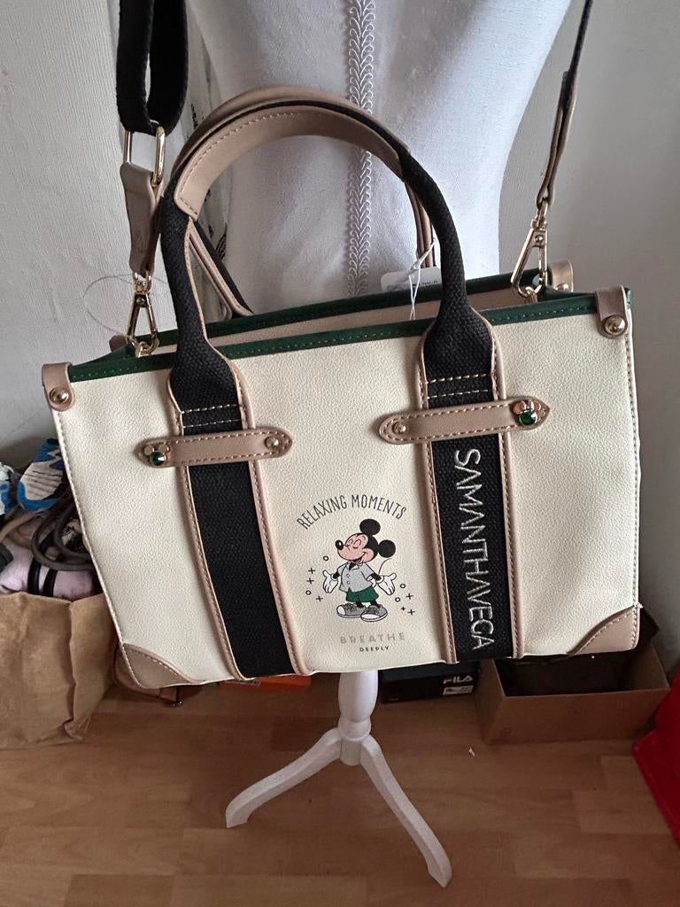 Samantha Vega Mickey Mouse Handtas - Nieuw, Ophalen of Verzenden, Nieuw, Beige, Handtas