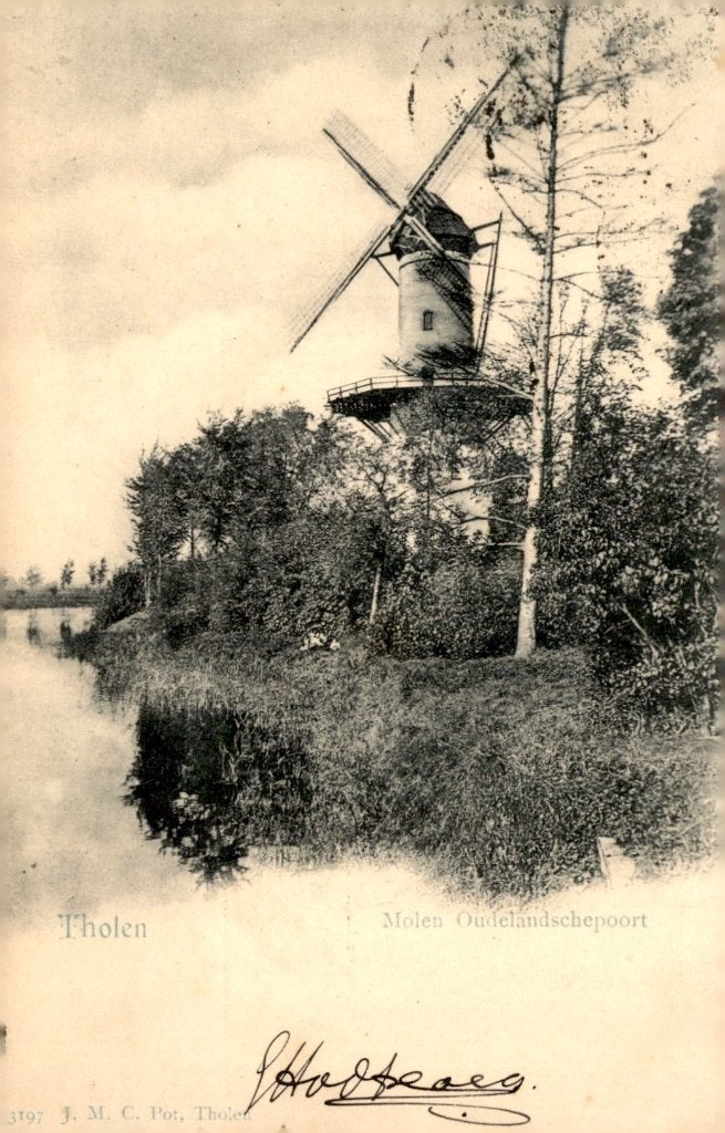 Tholen Molen Oudelandschepoort Vivat no 3197 # 314, Verzenden, Voor 1920, Gelopen, Zeeland