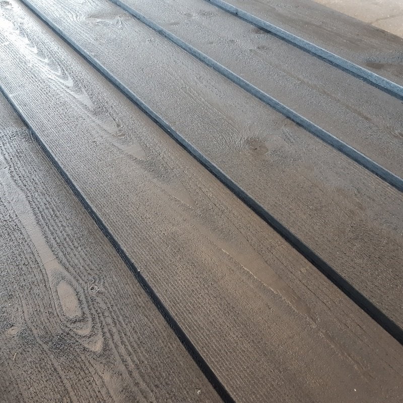 Vuren zweeds rabat zwart, zweedsrabat, ipv Douglas, planken, Tuin en Terras, Ophalen, Nieuw, 250 cm of meer, Planken