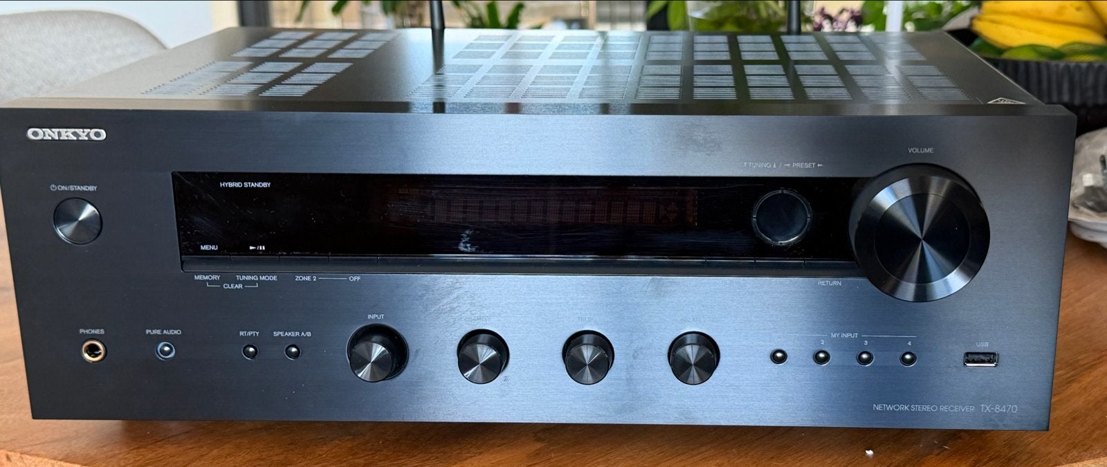Onkyo TX-8470 Netwerk Stereo Receiver met Afstandsbediening, Audio, Tv en Foto, Versterkers en Receivers, Ophalen of Verzenden