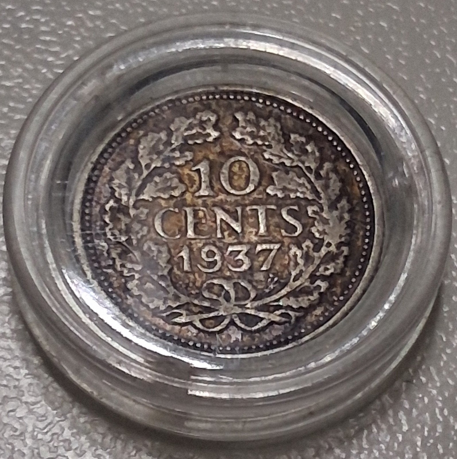 Zilveren 10 cent munt Koningin Wilhelmina 1937, Zilver, Ophalen of Verzenden, 10 cent, Koningin Wilhelmina