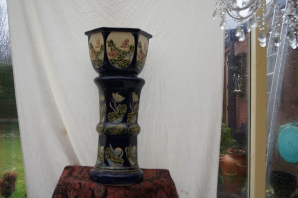 Bloempot met zuil, Antiek en Kunst, Ophalen of Verzenden
