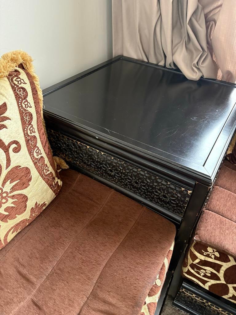 Marokkaanse banken en tafels te koop! graris!!!, Huis en Inrichting, Tafels | Salontafels, Gebruikt, 100 tot 150 cm, Eikenhout