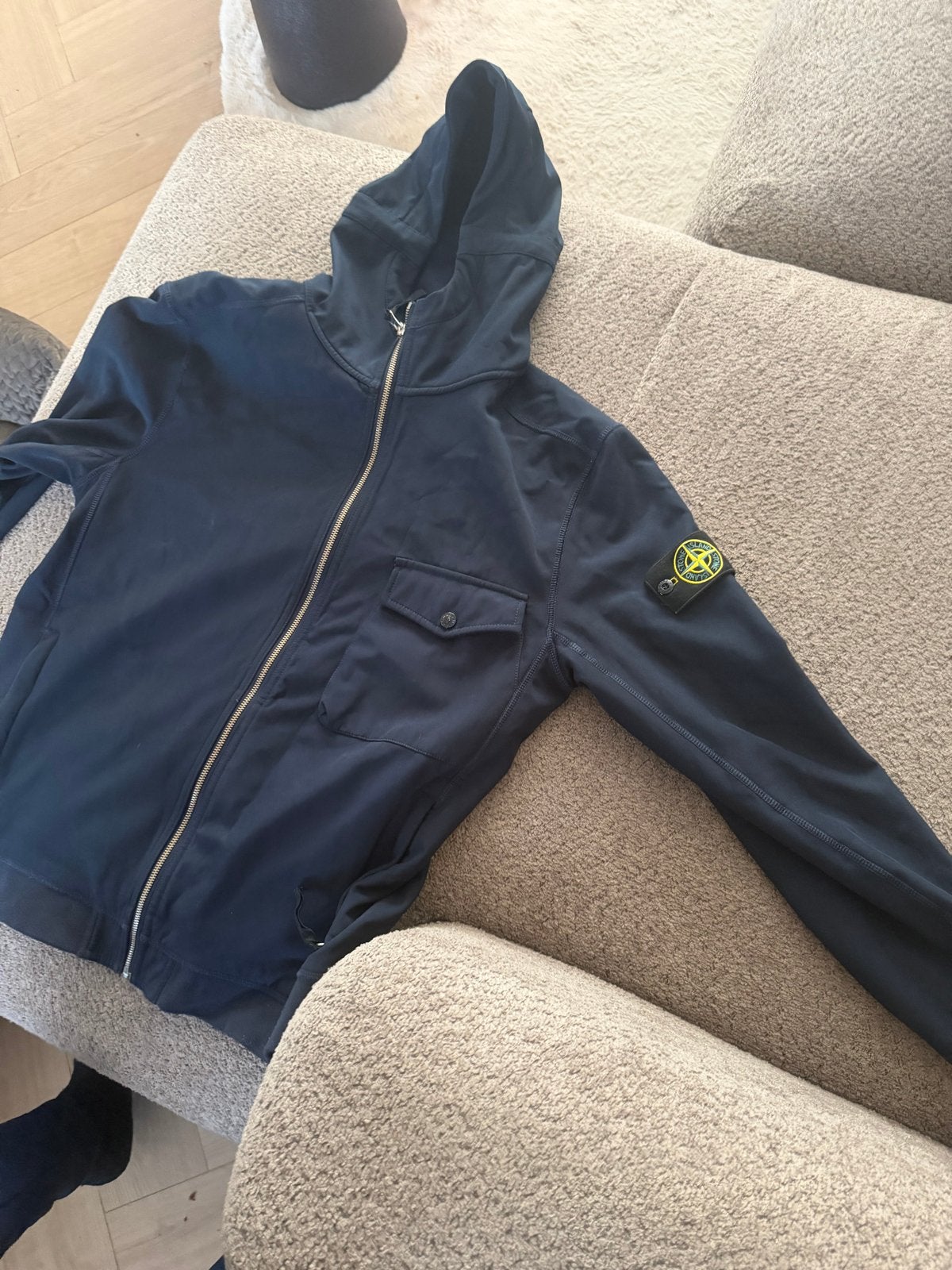 Stone Island Soft Shell-R, Ophalen of Verzenden, Gedragen, Maat 56/58 (XL), Blauw