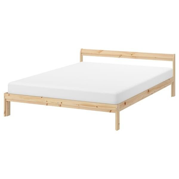 Bedframe Ikea Neiden + bodem ZWART, Ophalen of Verzenden, Tweepersoons, 140 cm