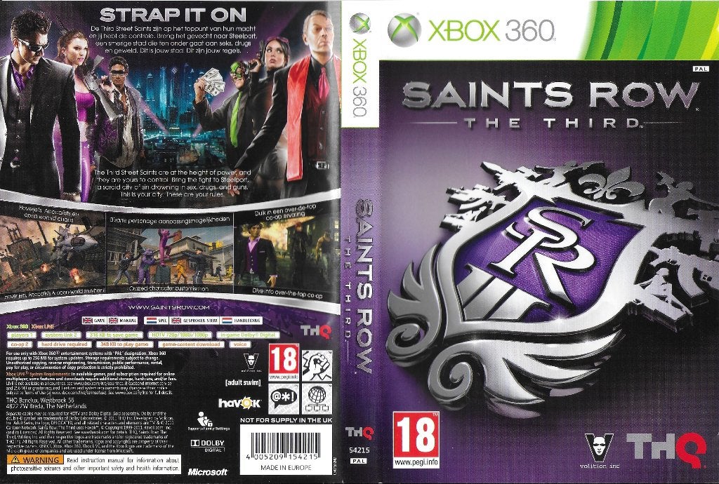 Saints Row: The Third – Xbox 360 – Compleet met handleiding, Avontuur en Actie, Online, Vanaf 18 jaar, 1 speler