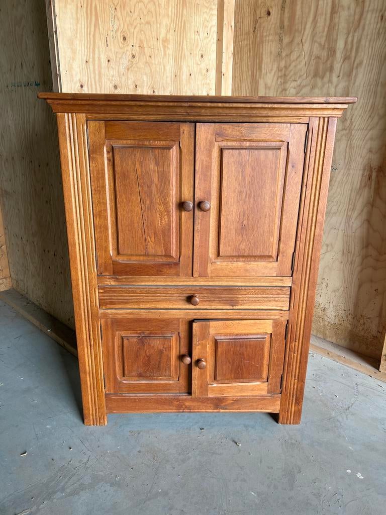 Houten Televisiekastje - 102x130x48 cm, Huis en Inrichting, Kasten | Televisiemeubels, Ophalen, Gebruikt, 100 tot 150 cm, 25 tot 50 cm